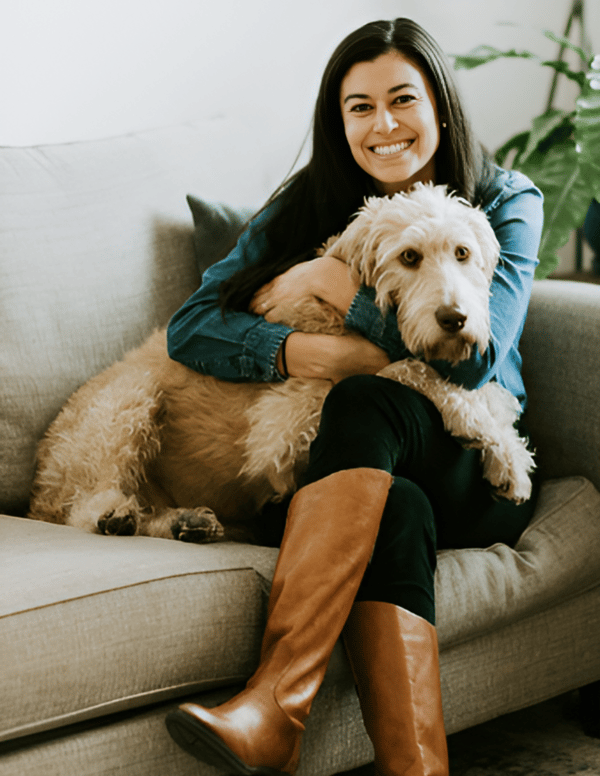 Ashley Thompson with dog