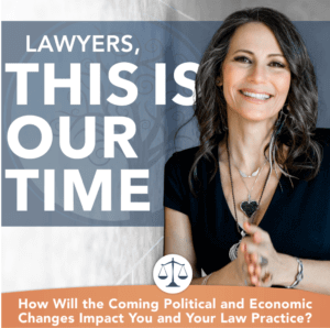 Ali Katz, New Law Business Model Founder. Copy overlay: Lawyers, this is our time.