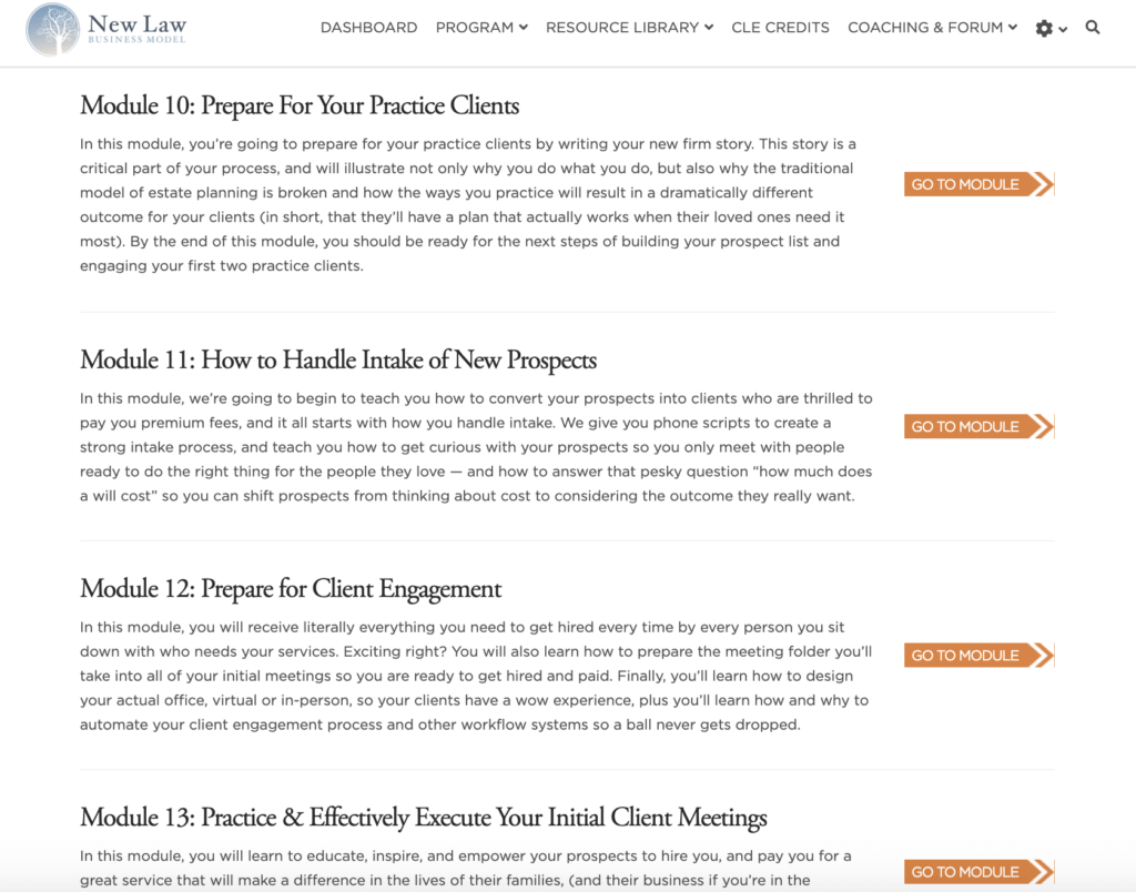 Life and Legacy Planning Program Modules 10, 11, 12 and 13